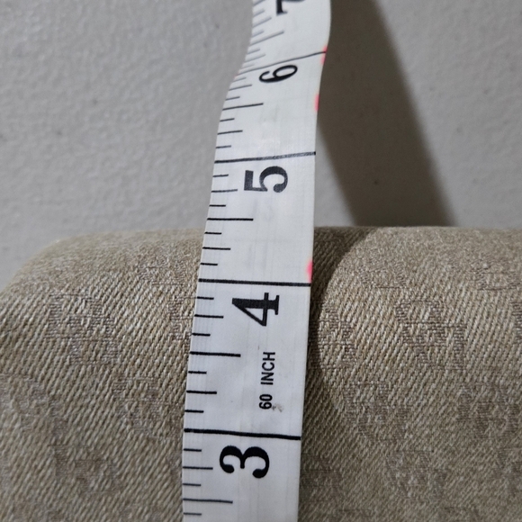 Dooney and Borke Mini Canvas Beige Monogram Leather Pull Pouch - Picture 5 of 12